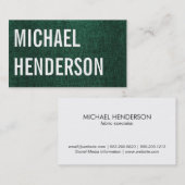 Stof (groen) visitekaartje (Voorkant / Achterkant)