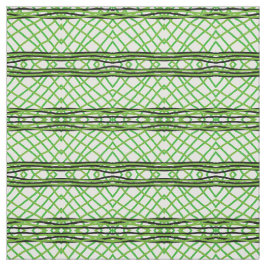 Stof - Groen/Zwart/Wit Weave
