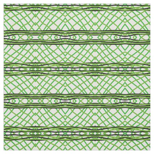 Stof - Groen/Zwart/Wit Weave (Swatch)