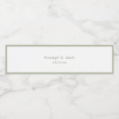 Stof groene casual handgeschreven waterfleslabels waterfles etiket (Enkel label)