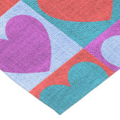 Stof Hart Liefde valentijn Patroon Rustieke jute Korte Tafelloper (Hoek)