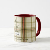 Stof, hier Jouw tekst Mok (Voorkant rechts)