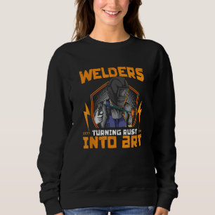 Stof in Art Welding Iron Worker Metaalwerk las W Trui