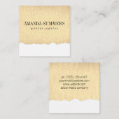 Stof in nood vierkante visitekaartje (Voorkant / Achterkant)