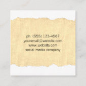 Stof in nood vierkante visitekaartje (Achterkant)