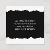 Stof in nood vierkante visitekaartje (Achterkant)