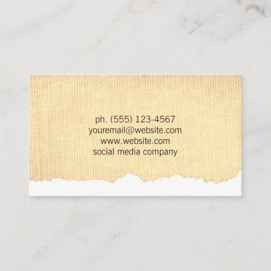 Stof in nood visitekaartje (Achterkant)