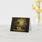 Stof je bezems af en poets je pompoenen kaart (Gele Bloem)