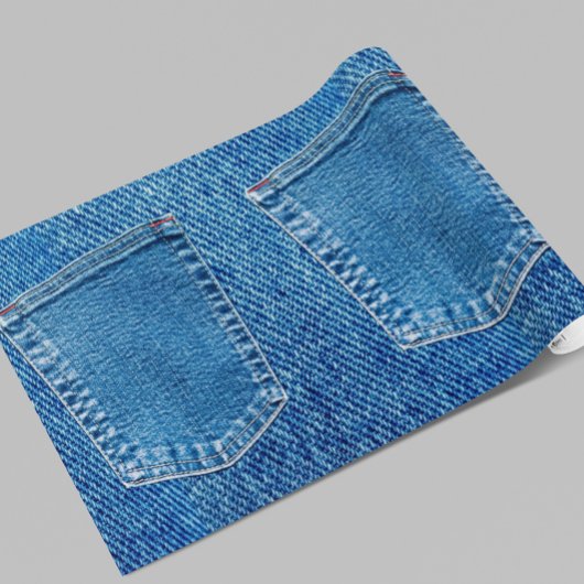 Stof Jeans Zak Rustic Landelijk Westers Cadeaupapier