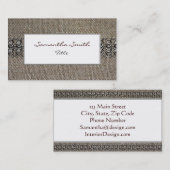 Stof kralen stijlvol en elegant Visitekaartje (Voorkant / Achterkant)