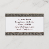 Stof kralen stijlvol en elegant Visitekaartje (Achterkant)