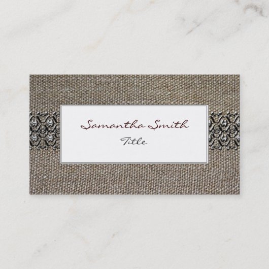 Stof kralen stijlvol en elegant Visitekaartje (Voorkant)