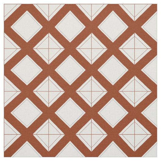 Stof - Lattice Diamonds in Brown (Swatch)