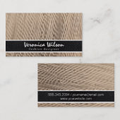 Stof Line Threading & Lederen print Visitekaartje (Voorkant / Achterkant)