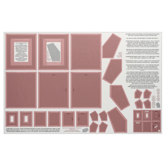 Stof marsala kleur fotolijsten 3 maten (Yard (91,4 cm))