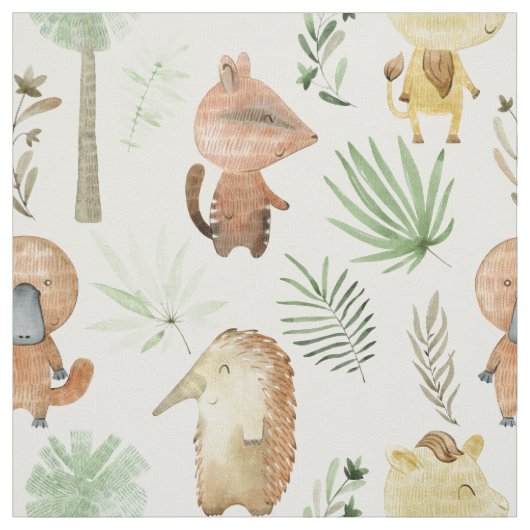 Stof met Australische dieren voor kinderen (Swatch)