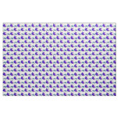Stof met blauwe en paarse zeemstaart (Fat Quarter)