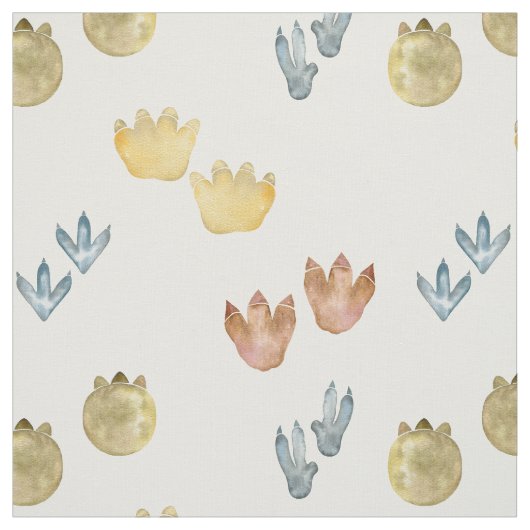 Stof met dinosauruspootafdrukken (Swatch)