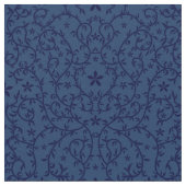 Stof met Donkerblauw Botanisch Ornament (Close Up)