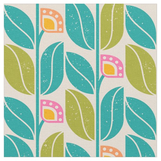 Stof met  floreel patroon. (Close Up)