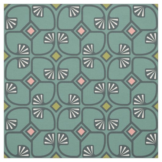 Stof met  floreel patroon. (Swatch)