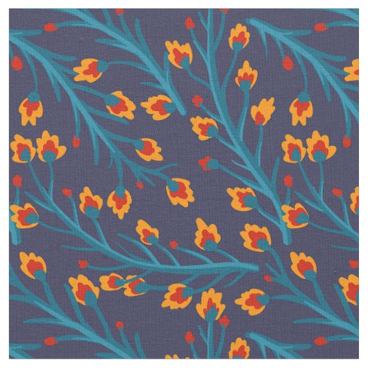 Stof met  floreel patroon. (Close Up)