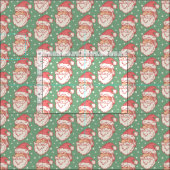 Stof met retro patroon van  Sinterklaas (Delen)