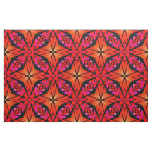 Stof met rood Starburst ontwerp