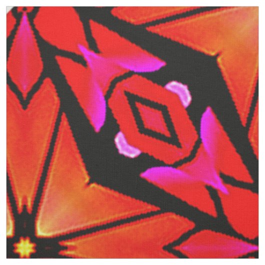 Stof met rood Starburst ontwerp (Swatch)