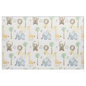 Stof met safari dieren voor kinderen (Fat Quarter)