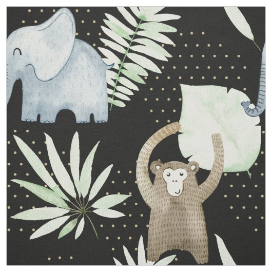 Stof met safari dieren voor kinderen (Swatch)