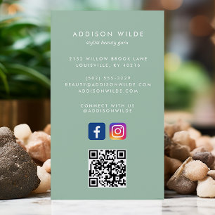 Stof Mint Sociale Media Instagram Facebook QR Code Visitekaartje