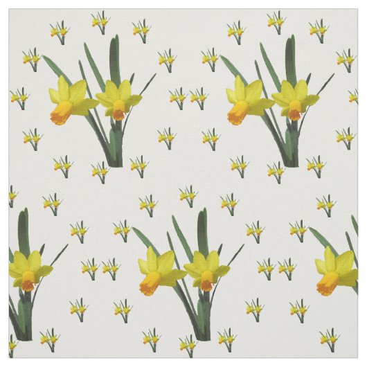 Stof - narcis bloesems (Swatch)