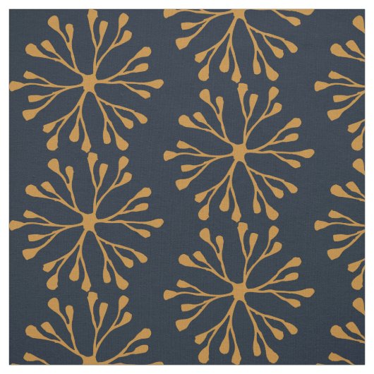 Stof: Navy & Ocher Yellow Stof (Swatch)