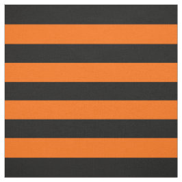 Stof Oranje/zwarte strepen