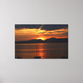 Stof over het Gardameer Canvas Afdruk