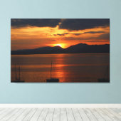 Stof over het Gardameer Canvas Afdruk (Insitu (Houten vloer))