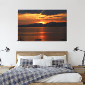 Stof over het Gardameer Canvas Afdruk (Insitu (Slaapkamer))