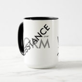 "Stof over vorm" Mok (Voorkant links)