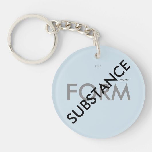 "Stof over vorm" Sleutelhanger (Voorkant)