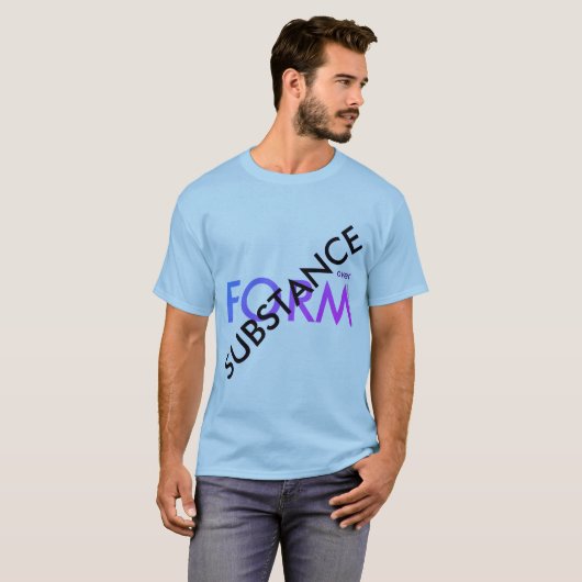 "Stof over vorm" T-shirt (Voorkant volledig)