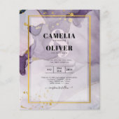 Stof Paars Goud Alcohol INK Abstract Trouwfeest (Voorkant)