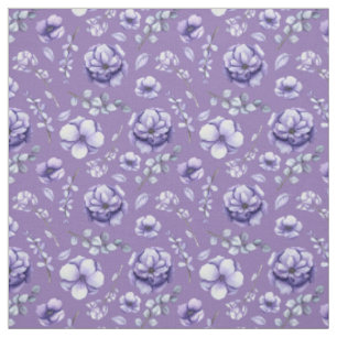 Stof - Paarse Passion Floral
