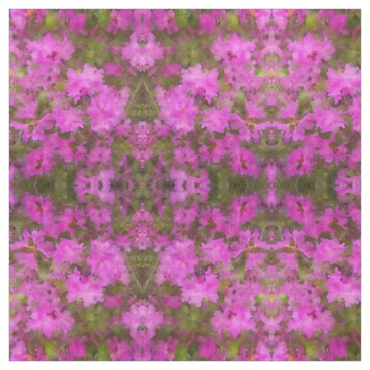 Stof - Paarse Waterverf Rhododendrons (Swatch)