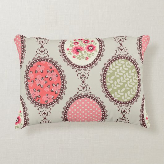 stof: Patchwork naadloos ontwerp. Accent Kussen (Voorkant)