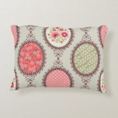 stof: Patchwork naadloos ontwerp. Accent Kussen (Achterkant)