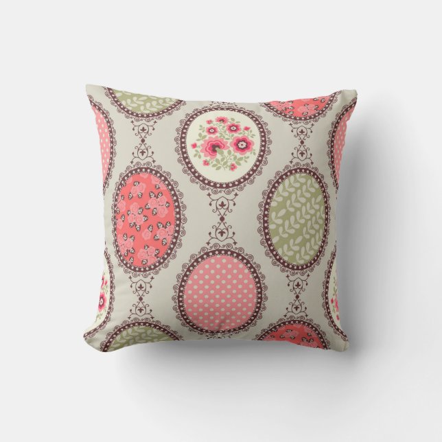  stof: Patchwork naadloos ontwerp. Kussen (Voorkant)