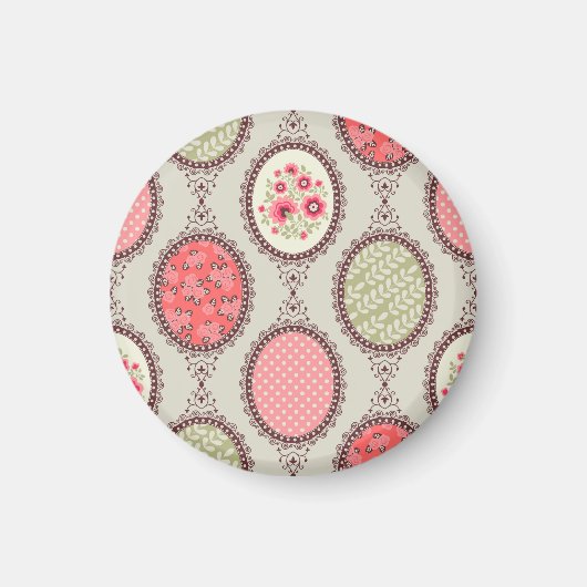  stof: Patchwork naadloos ontwerp. Magneet (Voorkant)