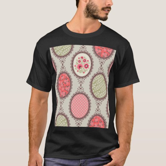 stof: Patchwork naadloos ontwerp. T-shirt (Voorkant)