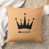 Stof Polyester Custom Queen Tekst Zwart Kroon Kussen (Deken)